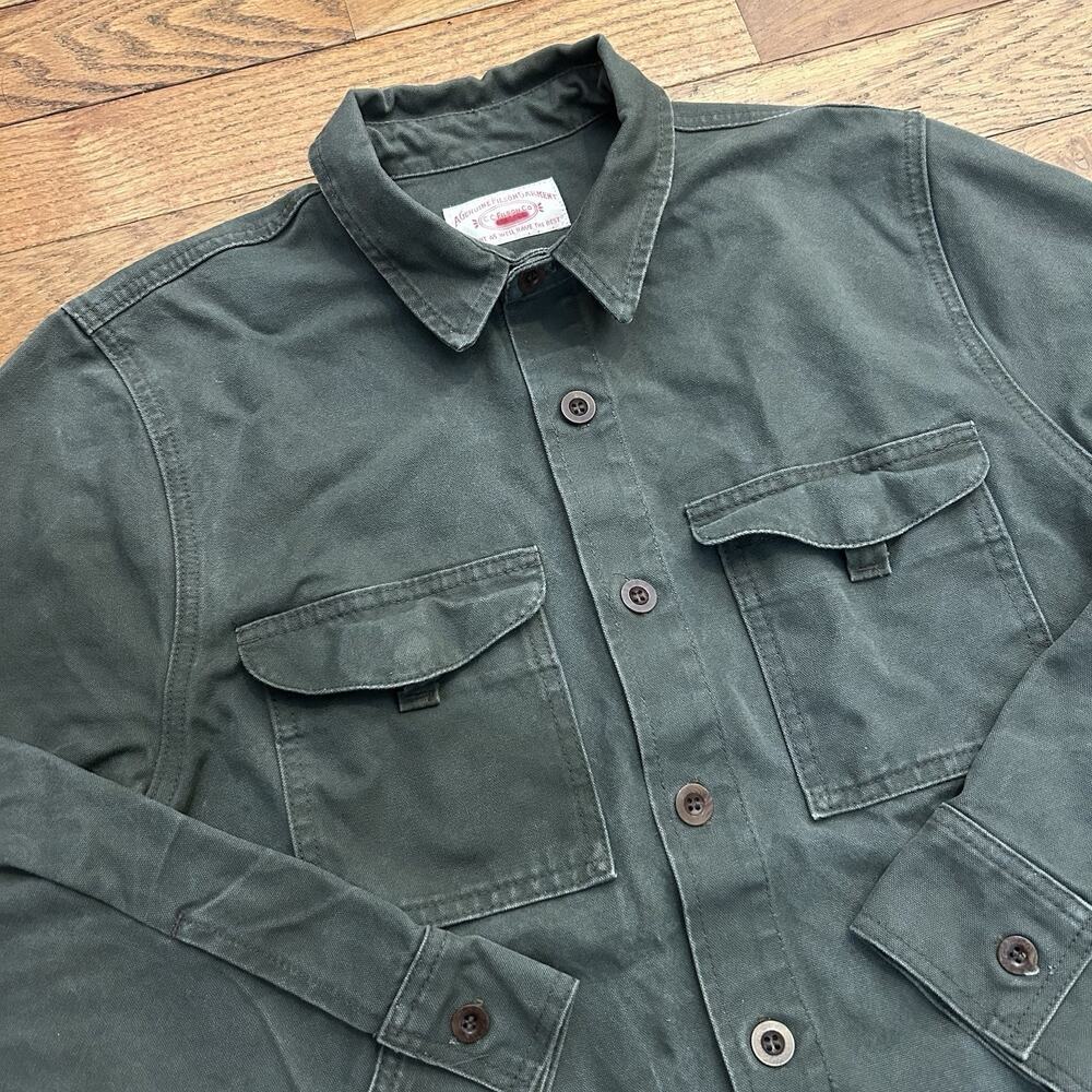 Vintage Filson Duck Canvas Cargo Field Military Button Up Shirt Jacket Medium - Picture 2 of 7